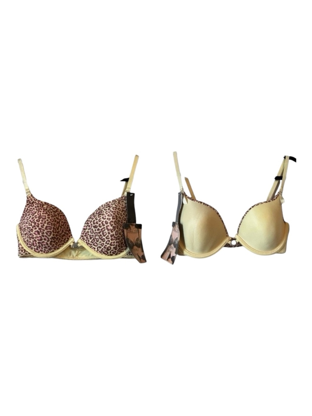 😍2/$20 NWT Reversible Rene Rofe 36C Bra Leopard Print and Satin Cream